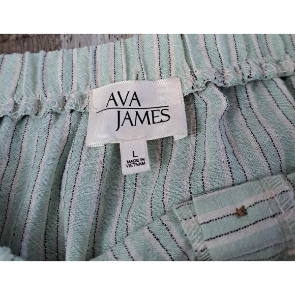 Women's Ava James Peasant Skirt Striped Button Down Prairie Western Large - Picture 4 of 6